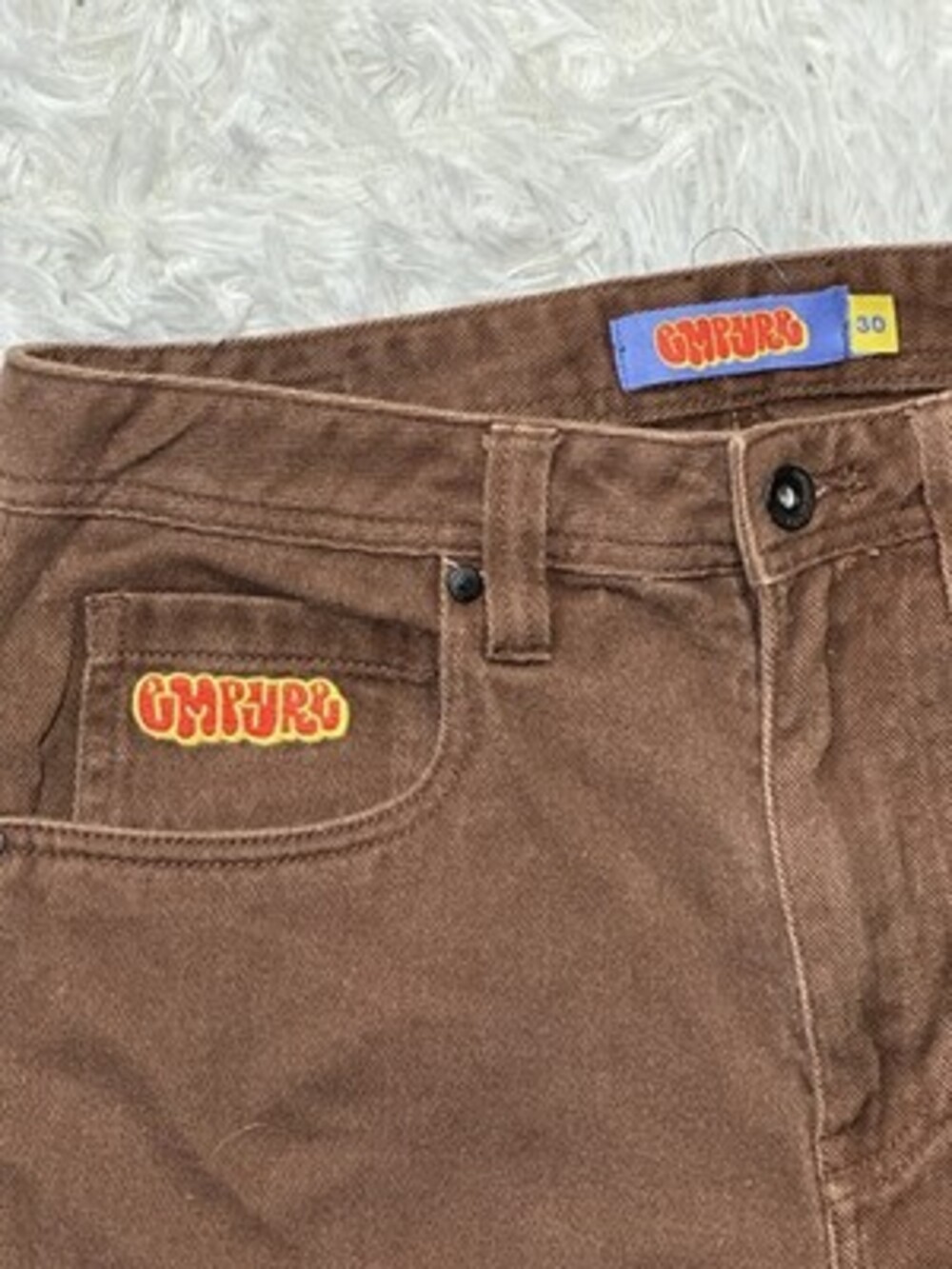 Emprye Baggy Wide Leg Denim Jeans Brown Men’s 30x27 - Picture 3 of 8